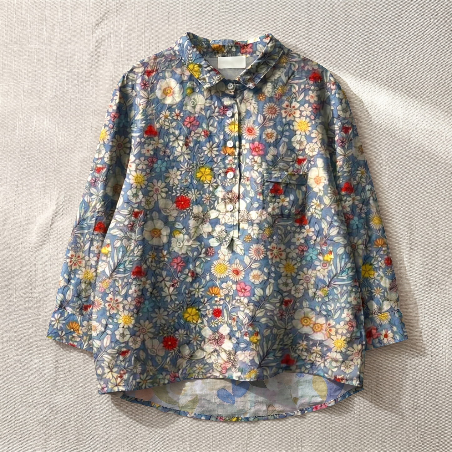 Women's Lightweight Floral Blouse | Relaxed Fit Breathable Top