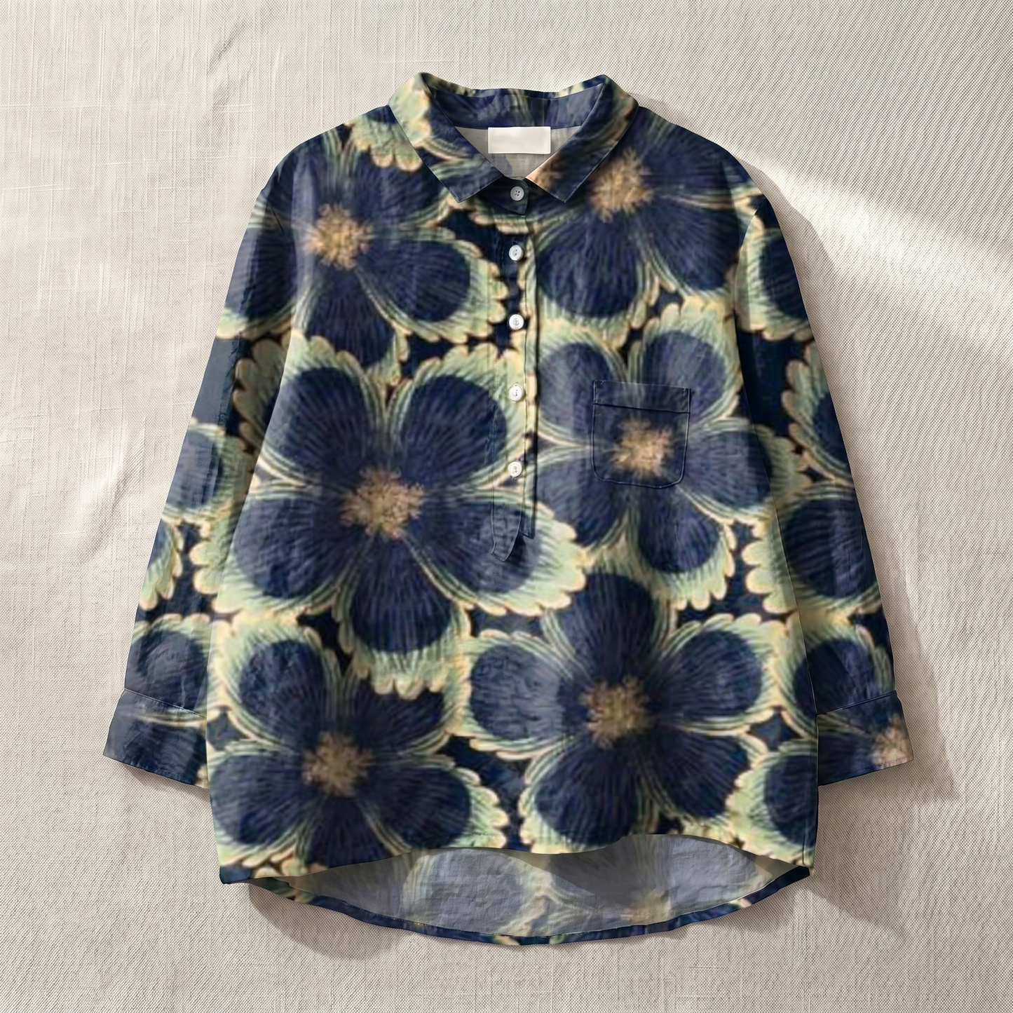Women's Lightweight Floral Blouse | Relaxed Fit Breathable Top