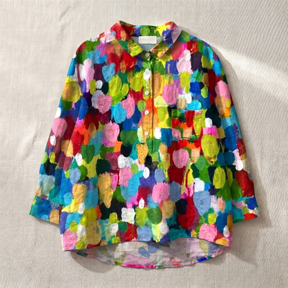 Women's Lightweight Floral Blouse | Relaxed Fit Breathable Top