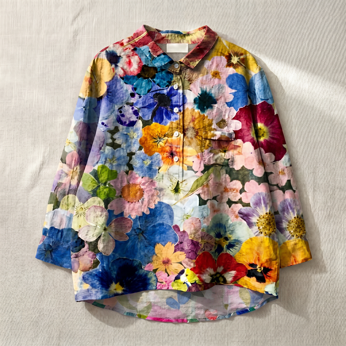 Women's Lightweight Floral Blouse | Relaxed Fit Breathable Top