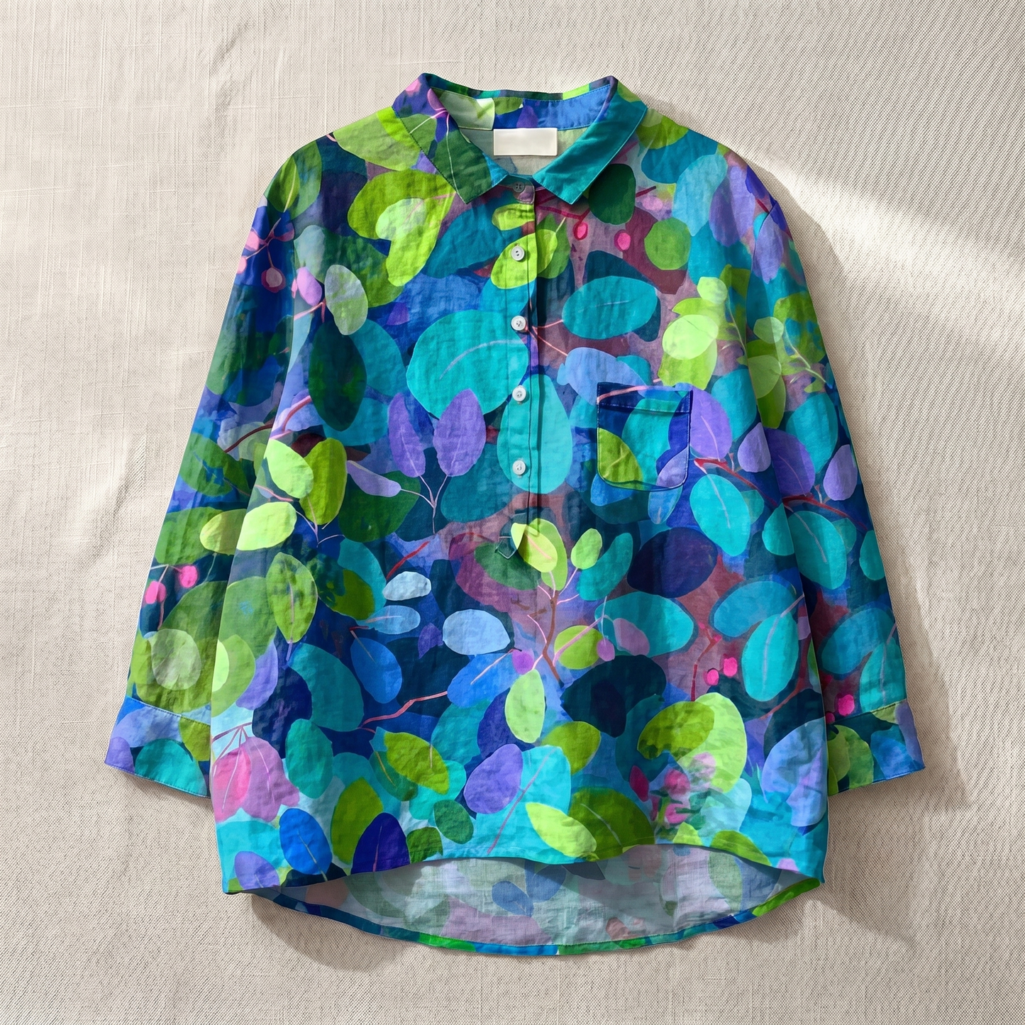 Women's Lightweight Floral Blouse | Relaxed Fit Breathable Top