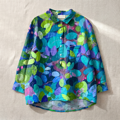 Women's Lightweight Floral Blouse | Relaxed Fit Breathable Top