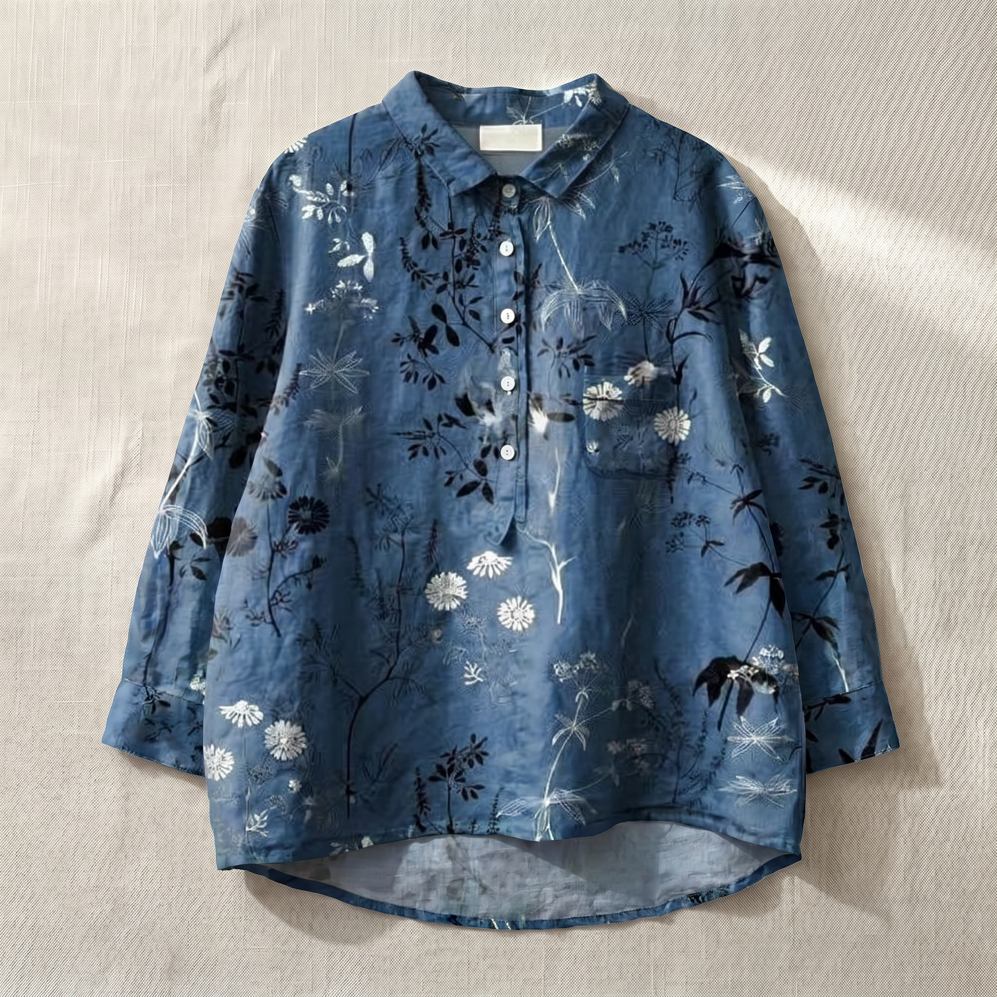 Women's Lightweight Floral Blouse | Relaxed Fit Breathable Top
