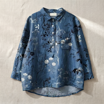 Women's Lightweight Floral Blouse | Relaxed Fit Breathable Top