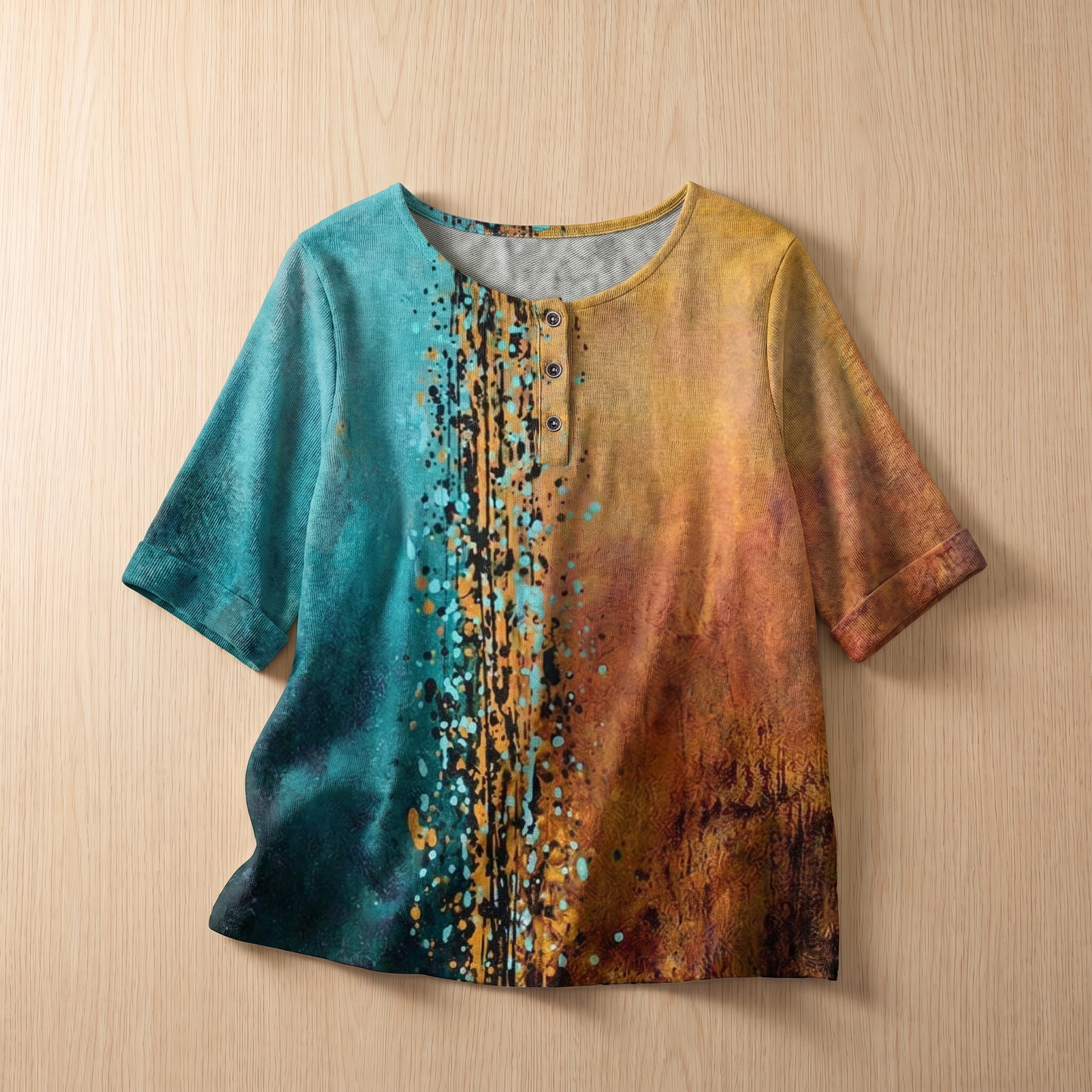 Women's Soft Floral Blouse | Elegant Vintage-Inspired Relaxed Fit Top