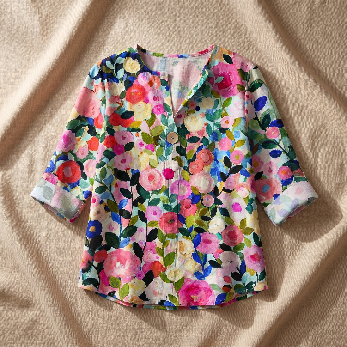 Women's Floral Print Blouse | Lightweight Breathable Top | Stylish Casual & Formal Wear