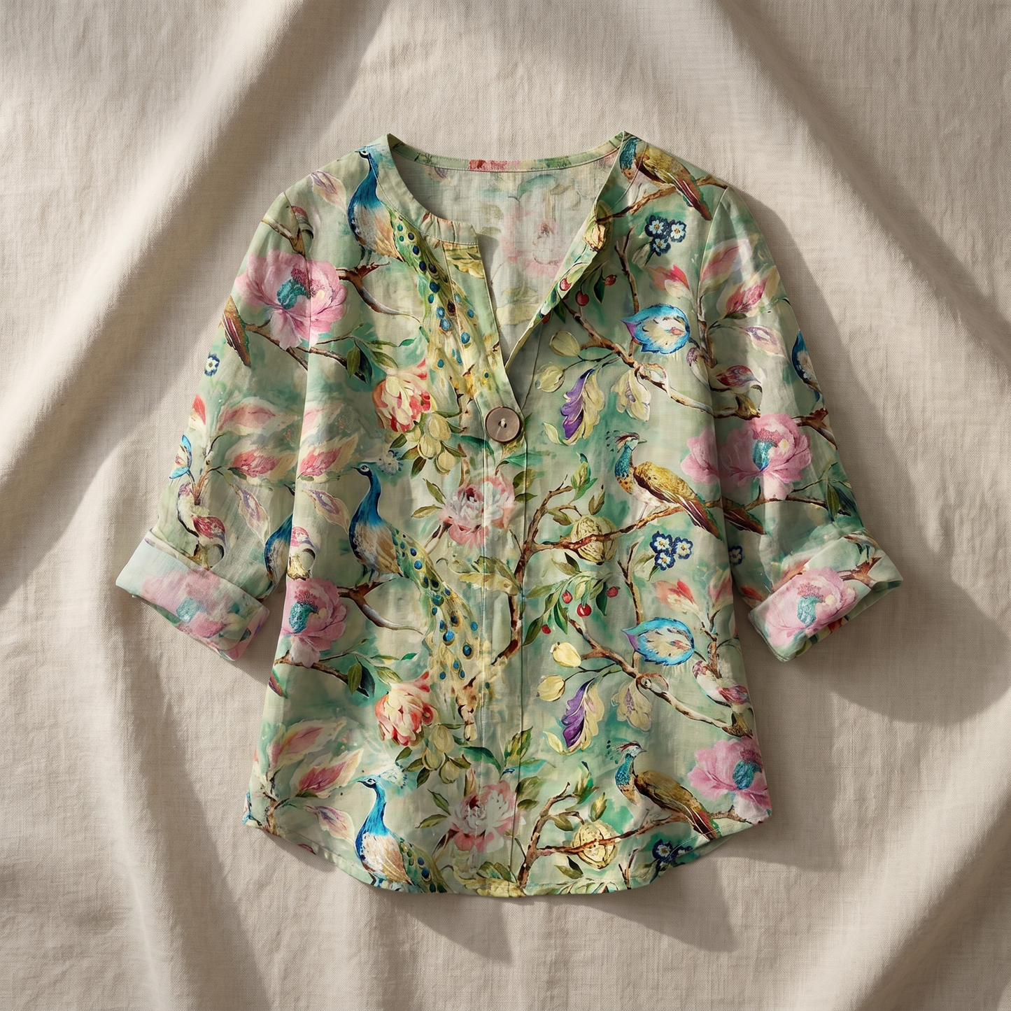 Women's Floral Print Blouse | Lightweight Breathable Top | Stylish Casual & Formal Wear