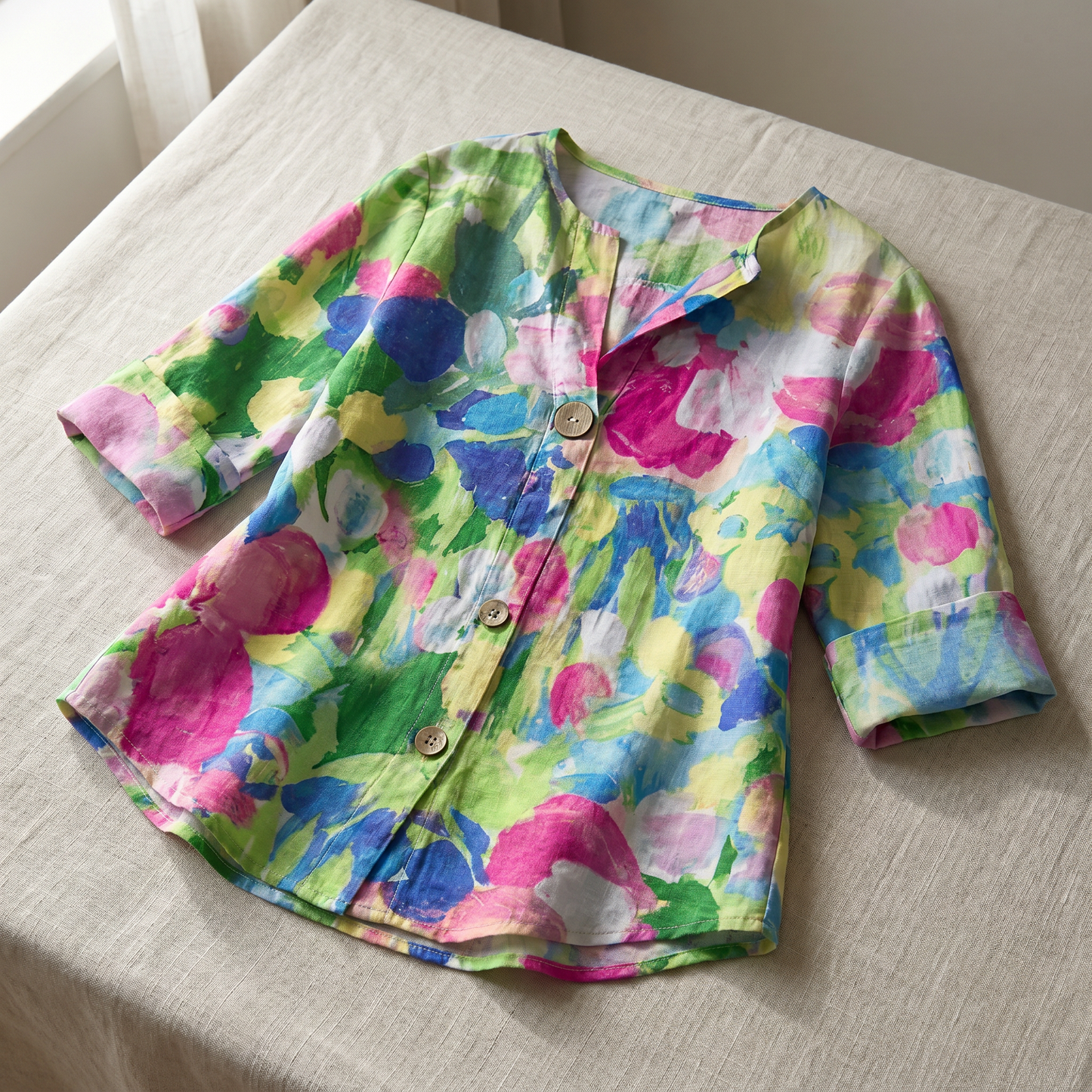 Women's Floral Print Blouse | Lightweight Breathable Top | Stylish Casual & Formal Wear