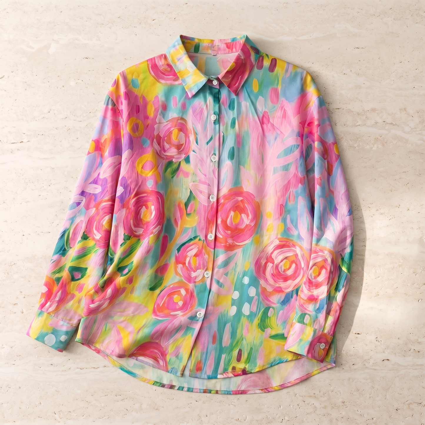 Women's Vibrant Print Blouse | Lightweight Breathable Summer Top