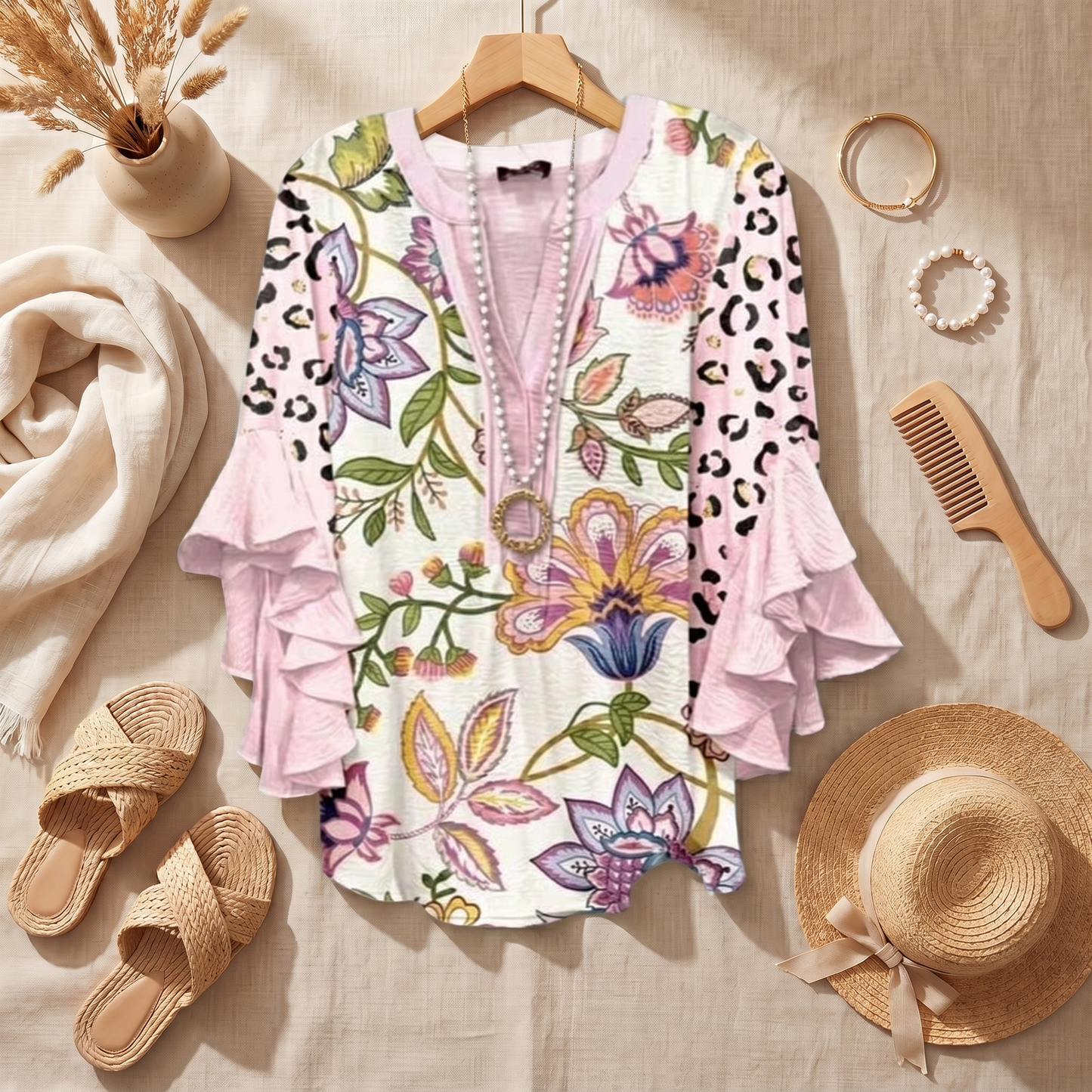 Women's Lightweight Long Sleeve Blouse | Elegant Office Top