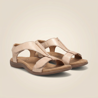 Women's Vegan Leather Sandals | Orthopedic Supportive T-Strap Summer Footwear