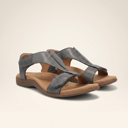 Women's Vegan Leather Sandals | Orthopedic Supportive T-Strap Summer Footwear