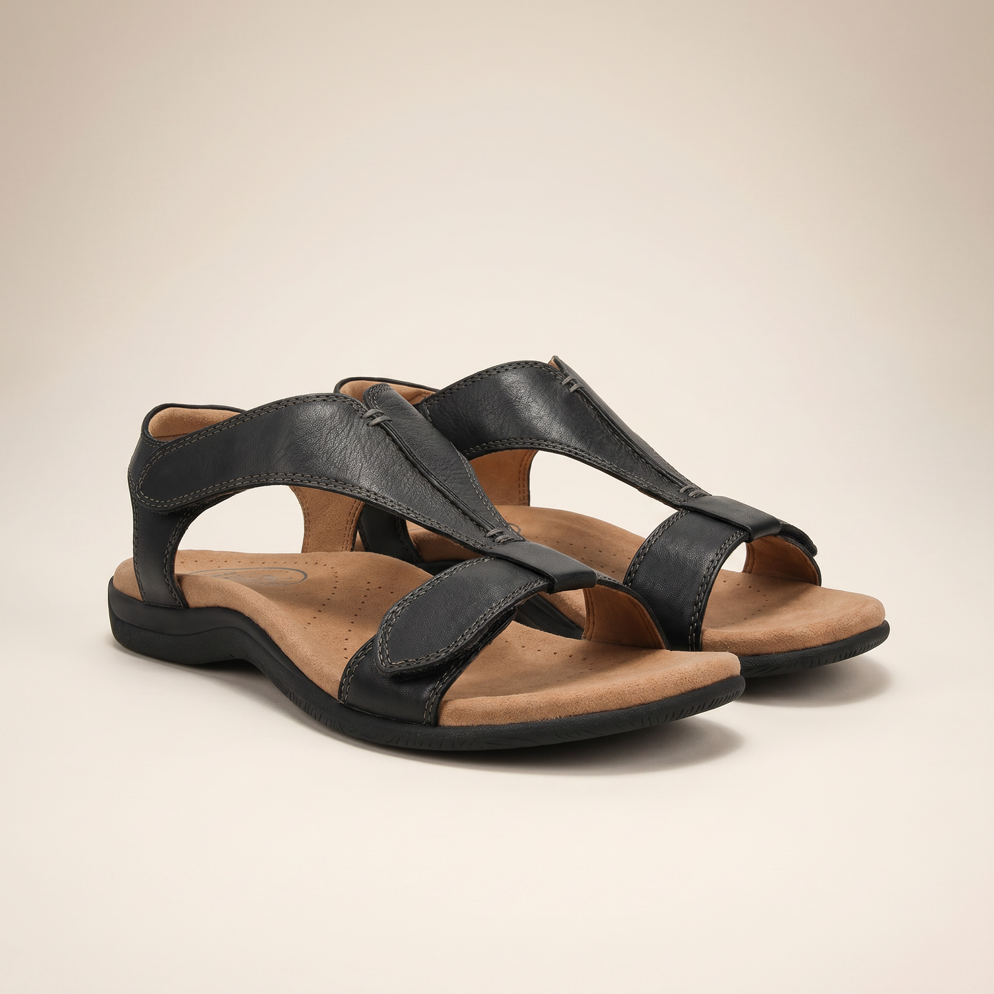 Women's Vegan Leather Sandals | Orthopedic Supportive T-Strap Summer Footwear