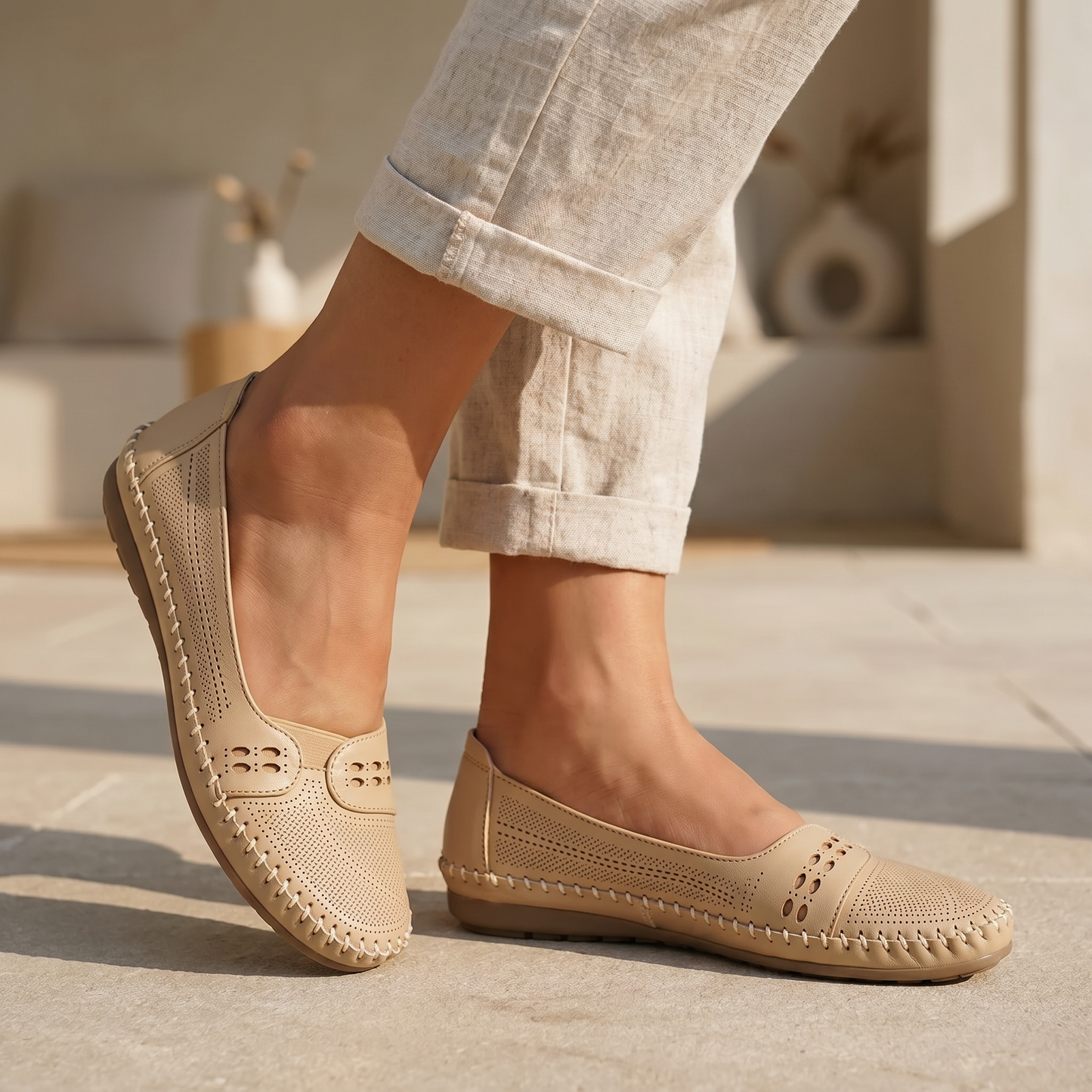 Women's Lightweight Orthopedic Flats | Comfortable Supportive Black Flat Shoes