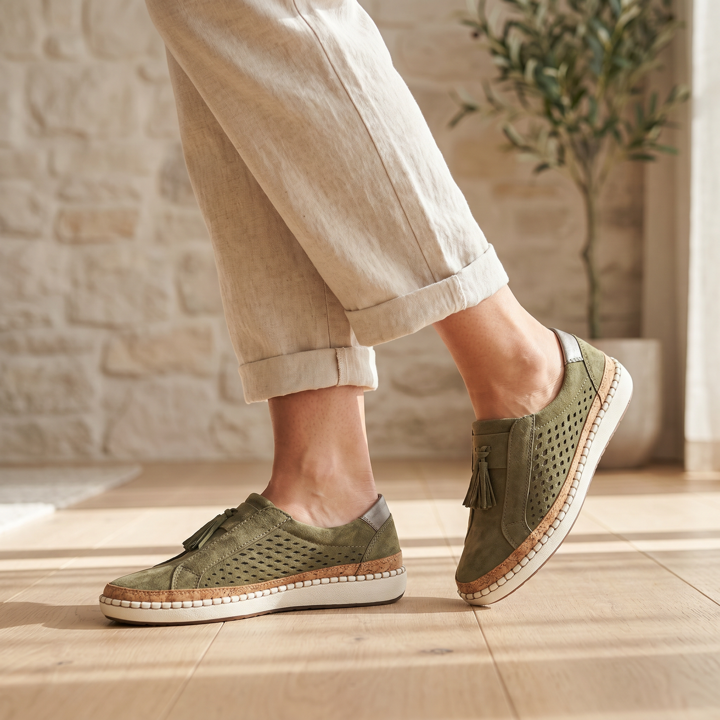 Women's Breathable Slip-On Sneakers | Comfortable Orthopedic Walking Shoes for Daily Activities