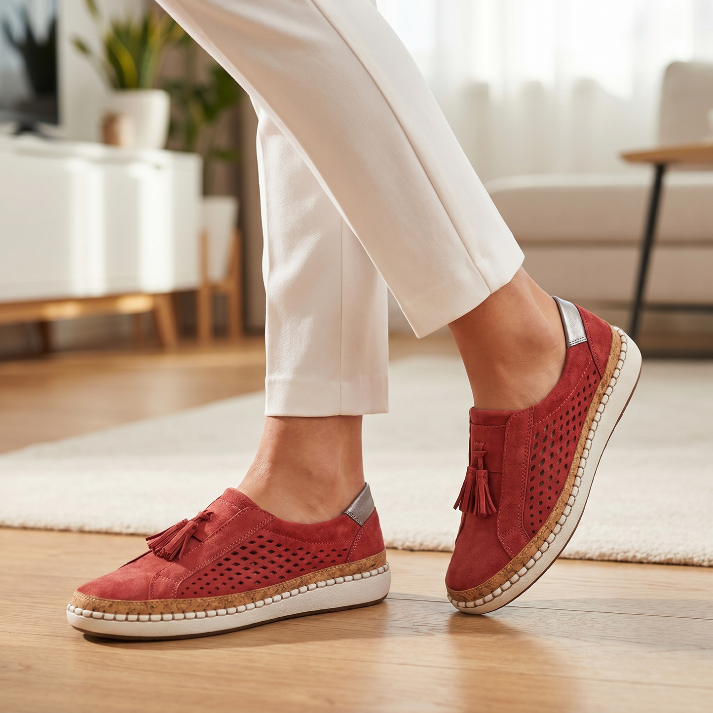 Women's Breathable Slip-On Sneakers | Comfortable Orthopedic Walking Shoes for Daily Activities