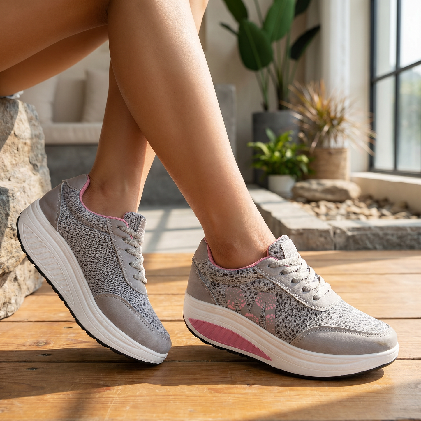 Women's Breathable Fabric Sneakers | Comfortable Orthopedic Walking Shoes