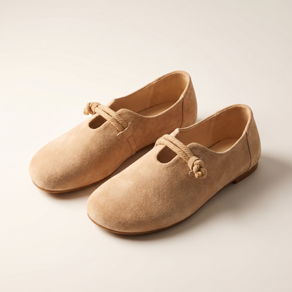 Women's Ergonomic Leather Loafers | Comfortable Black Slip-On Shoes
