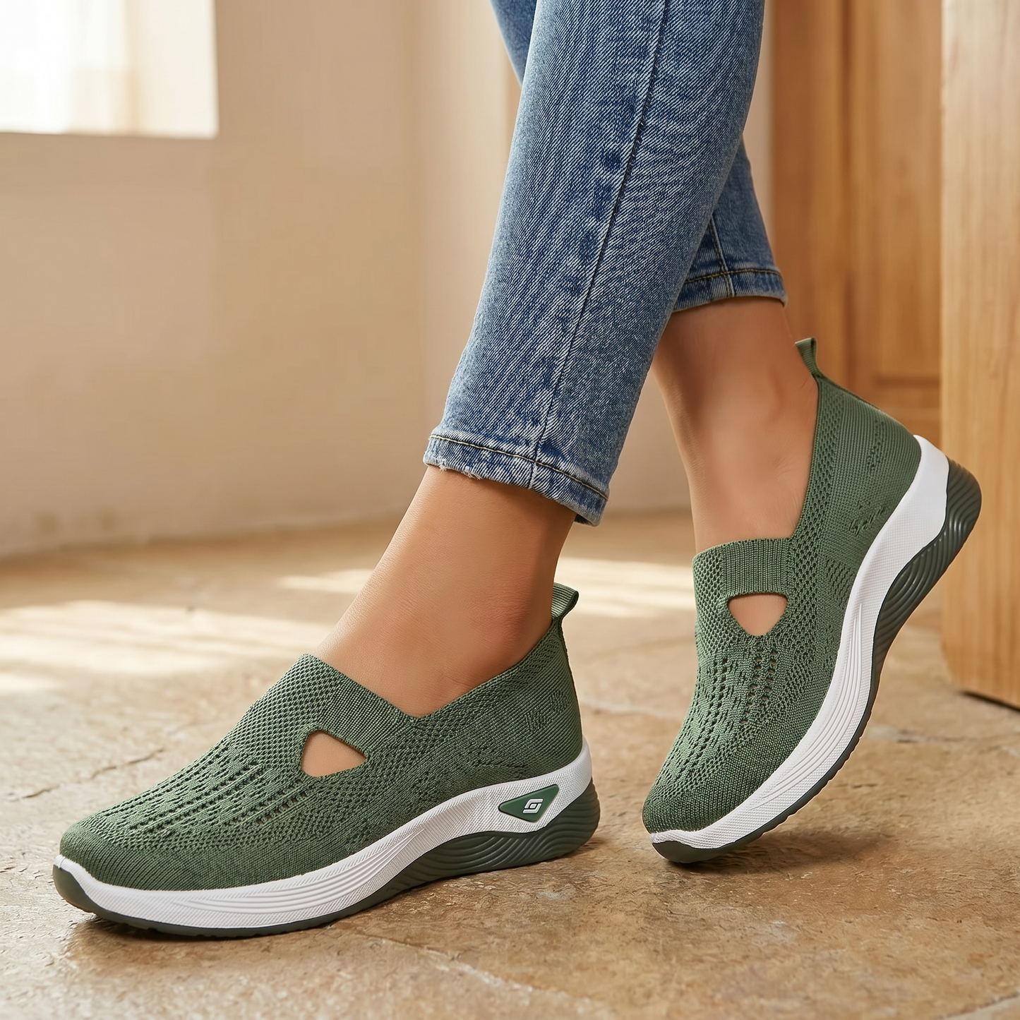 Women's Breathable Slip-On Shoes | Comfortable Orthopaedic Footwear for Everyday Wear