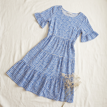 Women's Tiered Midi Dress | Relaxed Fit Lightweight Summer Dress