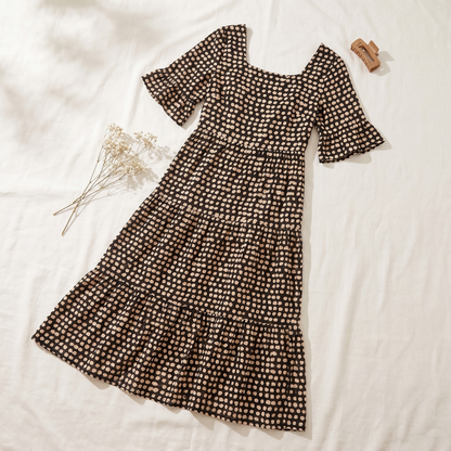 Women's Tiered Midi Dress | Relaxed Fit Lightweight Summer Dress