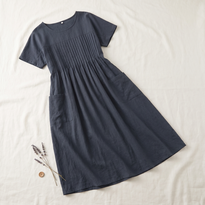 Women's Breathable Day Dress | Relaxed Fit with Pockets | Casual Chic