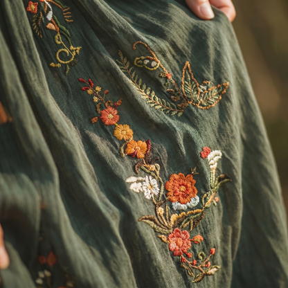 Women's Floral Print Maxi Dress | Pleated Button-Down Summer Gown