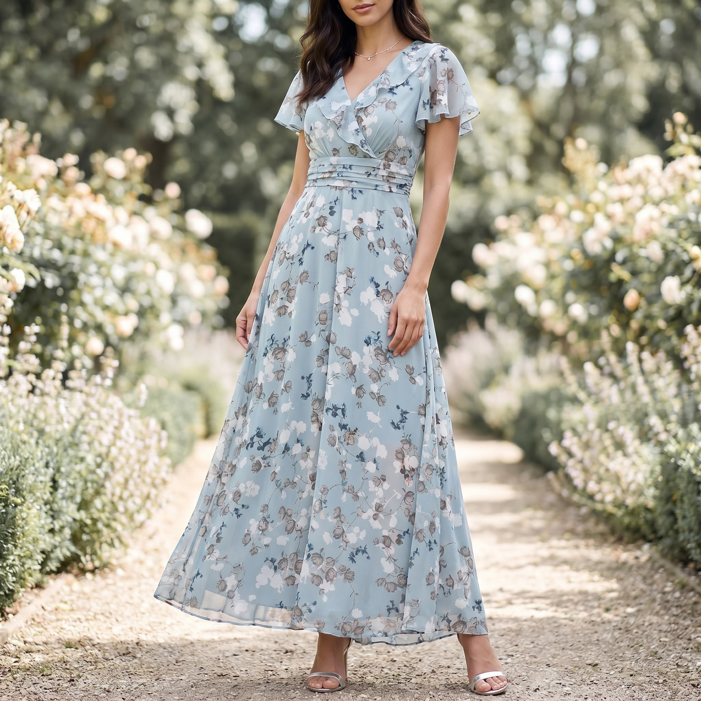 Women's Elegant Midi Dress | Flattering Comfortable Formal Attire