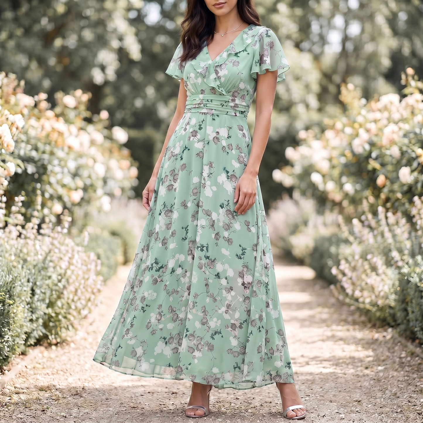 Women's Elegant Midi Dress | Flattering Comfortable Formal Attire