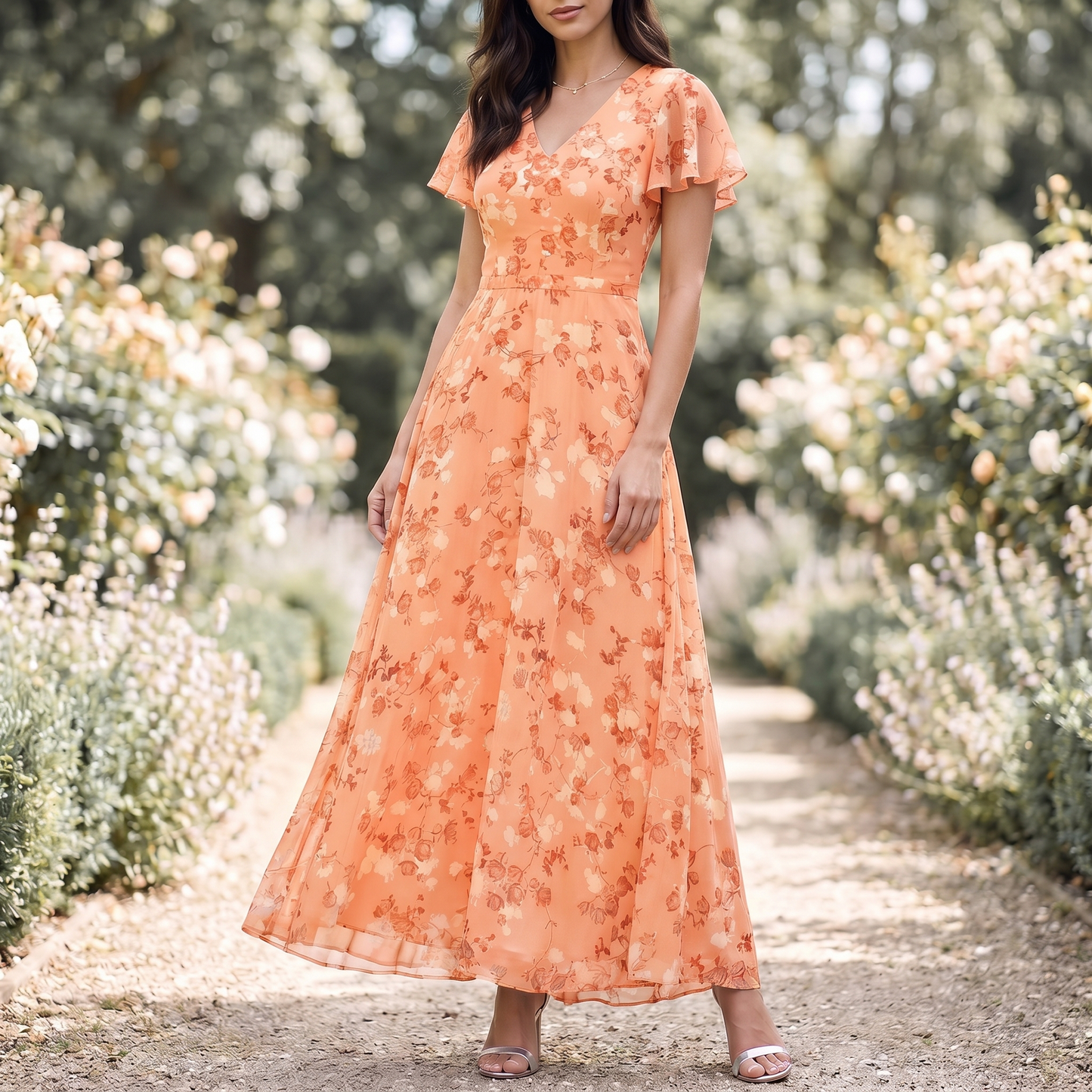 Women's Elegant Midi Dress | Flattering Comfortable Formal Attire