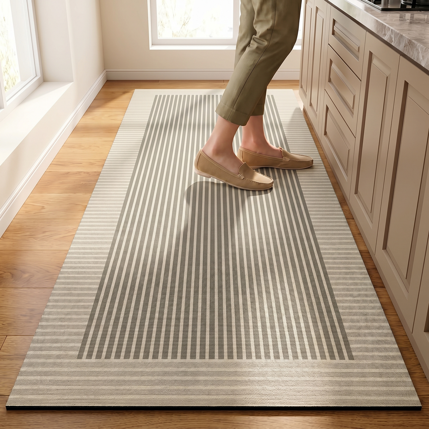 Minimalist Collection | Non-Slip Kitchen Mat | Easy-Clean Design