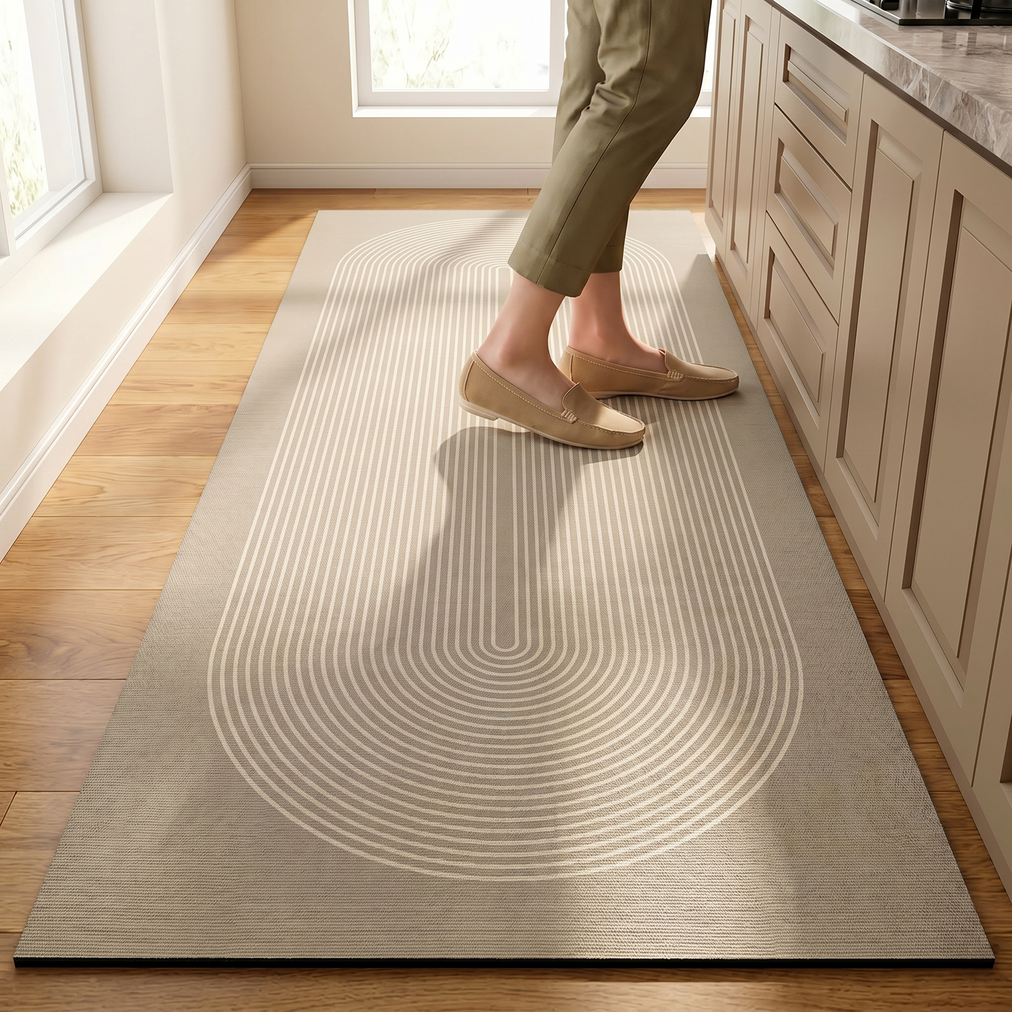 Minimalist Collection | Non-Slip Kitchen Mat | Easy-Clean Design