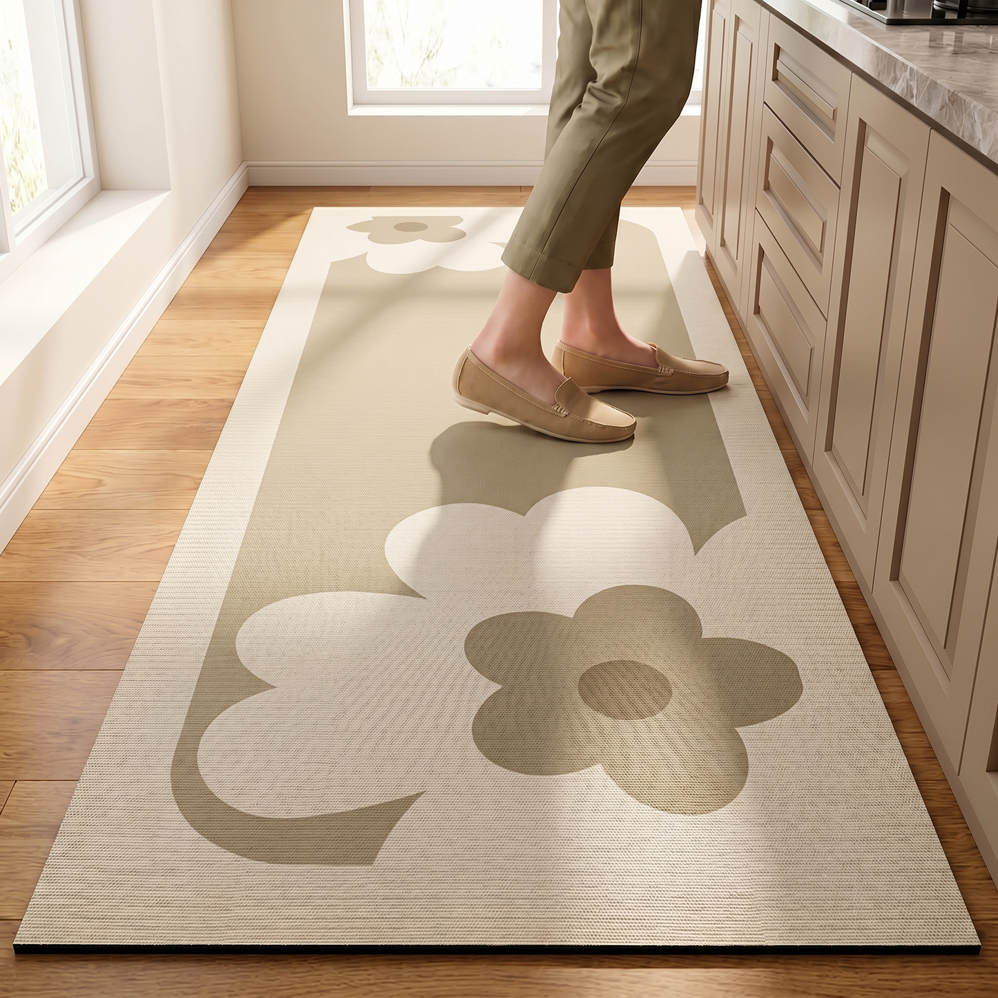 Minimalist Collection | Non-Slip Kitchen Mat | Easy-Clean Design