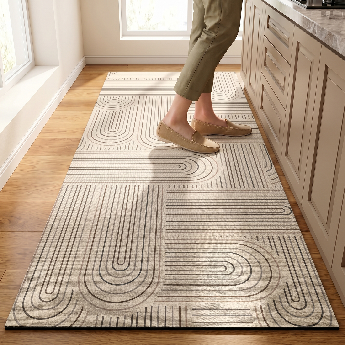 Minimalist Collection | Non-Slip Kitchen Mat | Easy-Clean Design