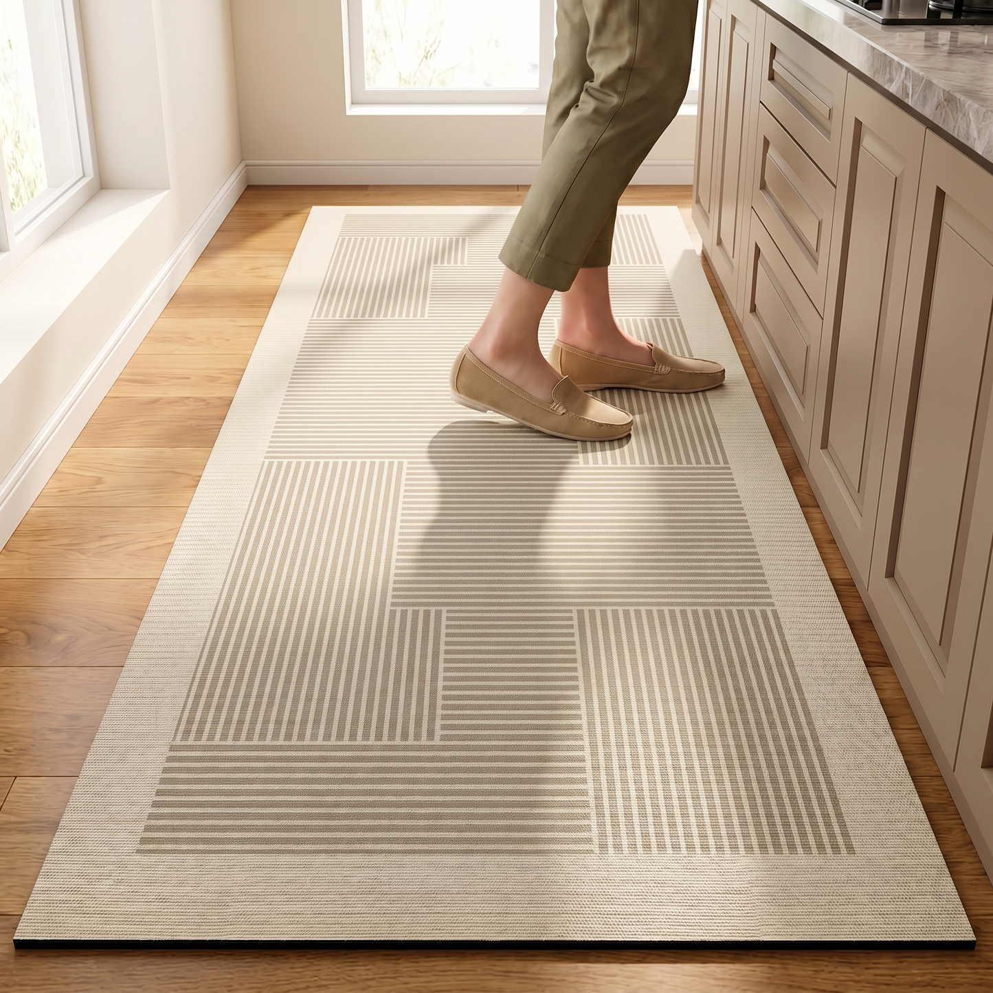 Minimalist Collection | Non-Slip Kitchen Mat | Easy-Clean Design