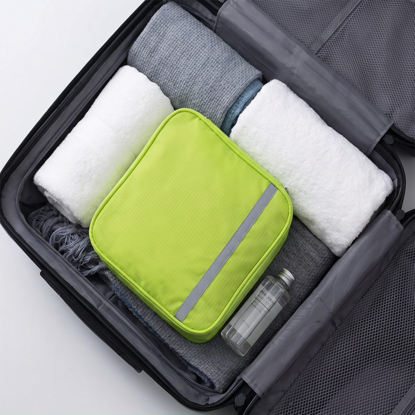 Hanging Toiletry Bag | Compact Travel Organiser | Zipper Closure