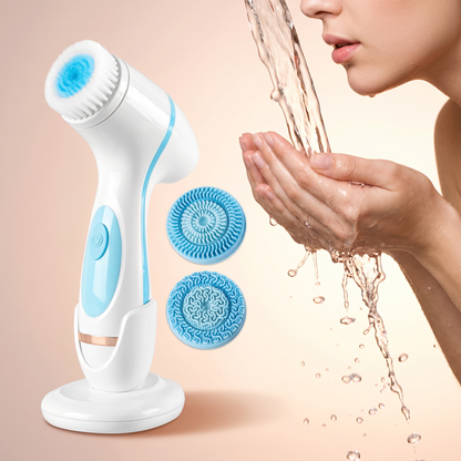 Sonic Facial Cleanser | 3-in-1 with Interchangeable Brush Heads | Waterproof