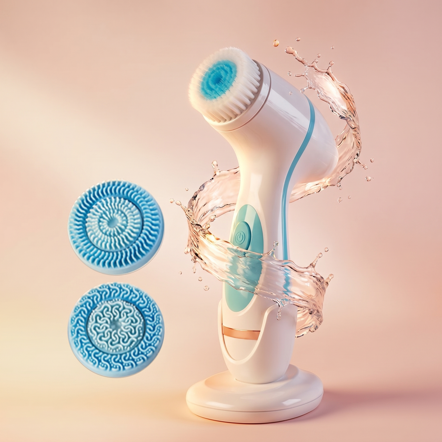 Sonic Facial Cleanser | 3-in-1 with Interchangeable Brush Heads | Waterproof