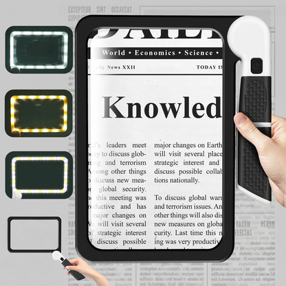 LED Handheld Magnifying Glass | 5x Magnification for Enhanced Reading