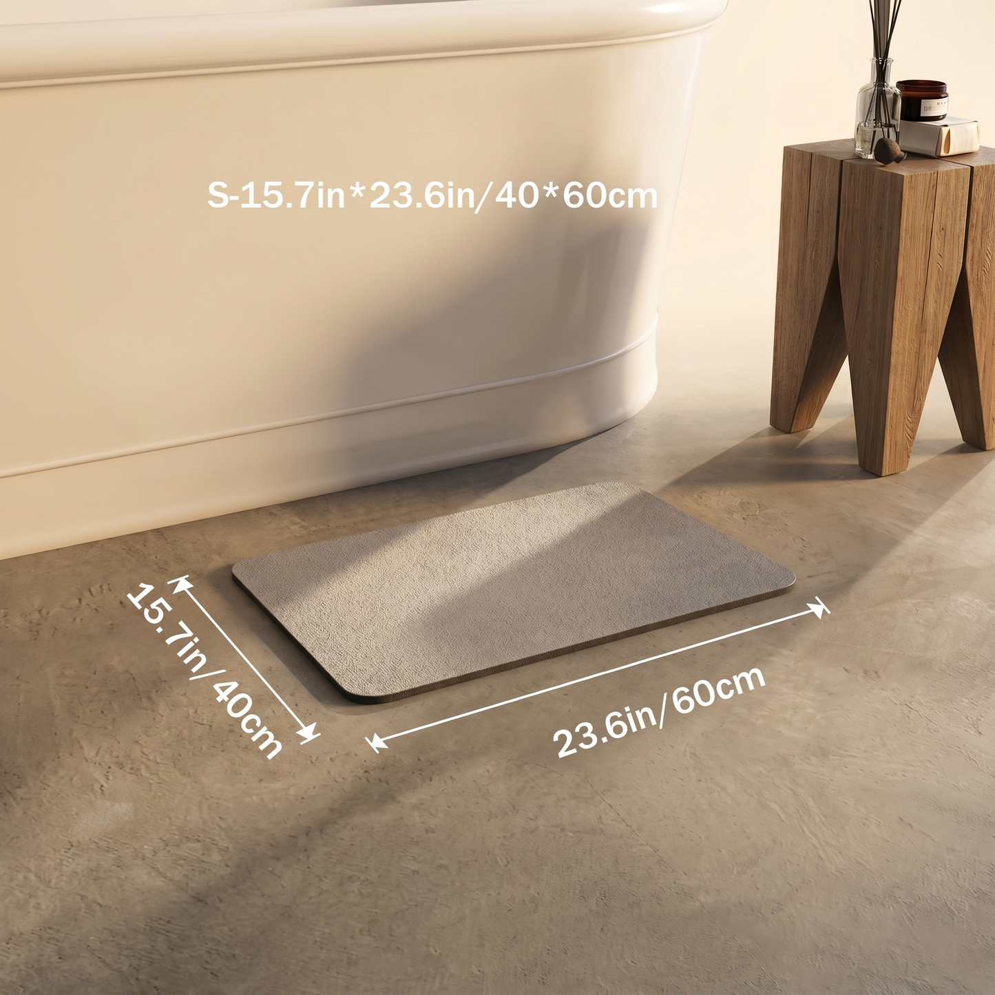 Eco-Friendly Diatomite Bath Mat | Quick-Dry Non-Slip Design