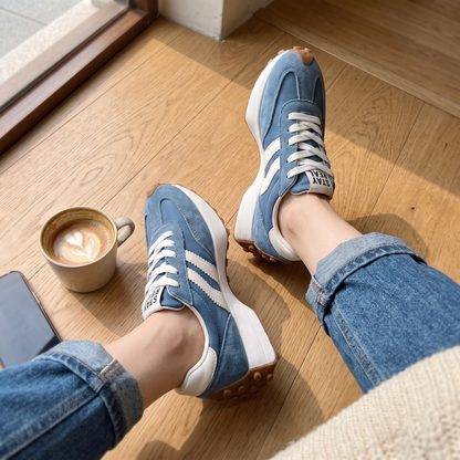 Retro Platform Sneakers | Chunky Sole | Breathable Casual Trainers