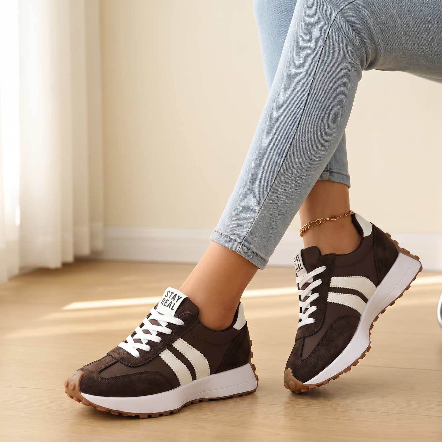 Retro Platform Sneakers | Chunky Sole | Breathable Casual Trainers
