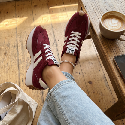 Retro Platform Sneakers | Chunky Sole | Breathable Casual Trainers