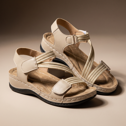 Women's Casual Sandals | Cushioned Insole | Adjustable Hook-and-Loop Fi