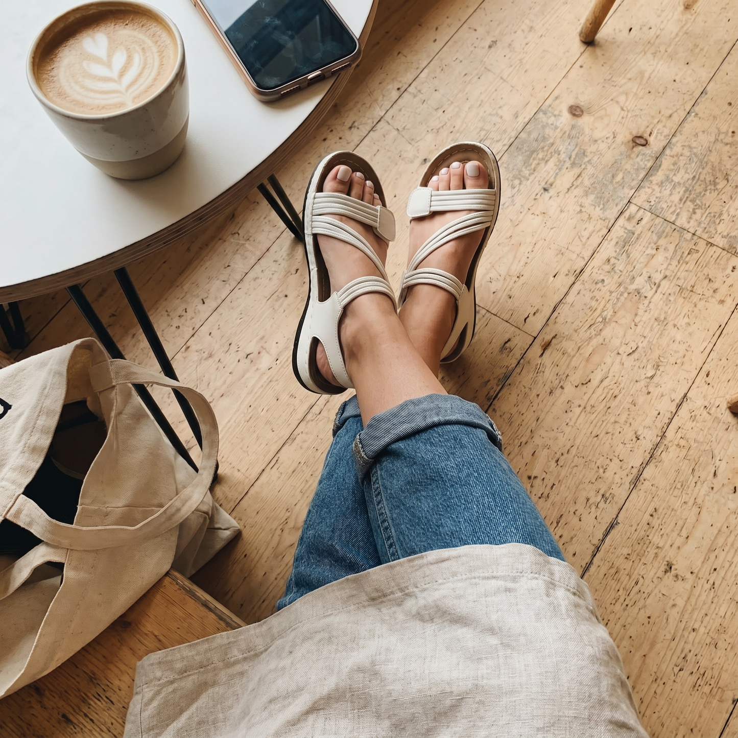 Women's Casual Sandals | Cushioned Insole | Adjustable Hook-and-Loop Fi