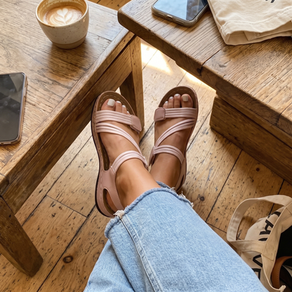 Women's Casual Sandals | Cushioned Insole | Adjustable Hook-and-Loop Fi