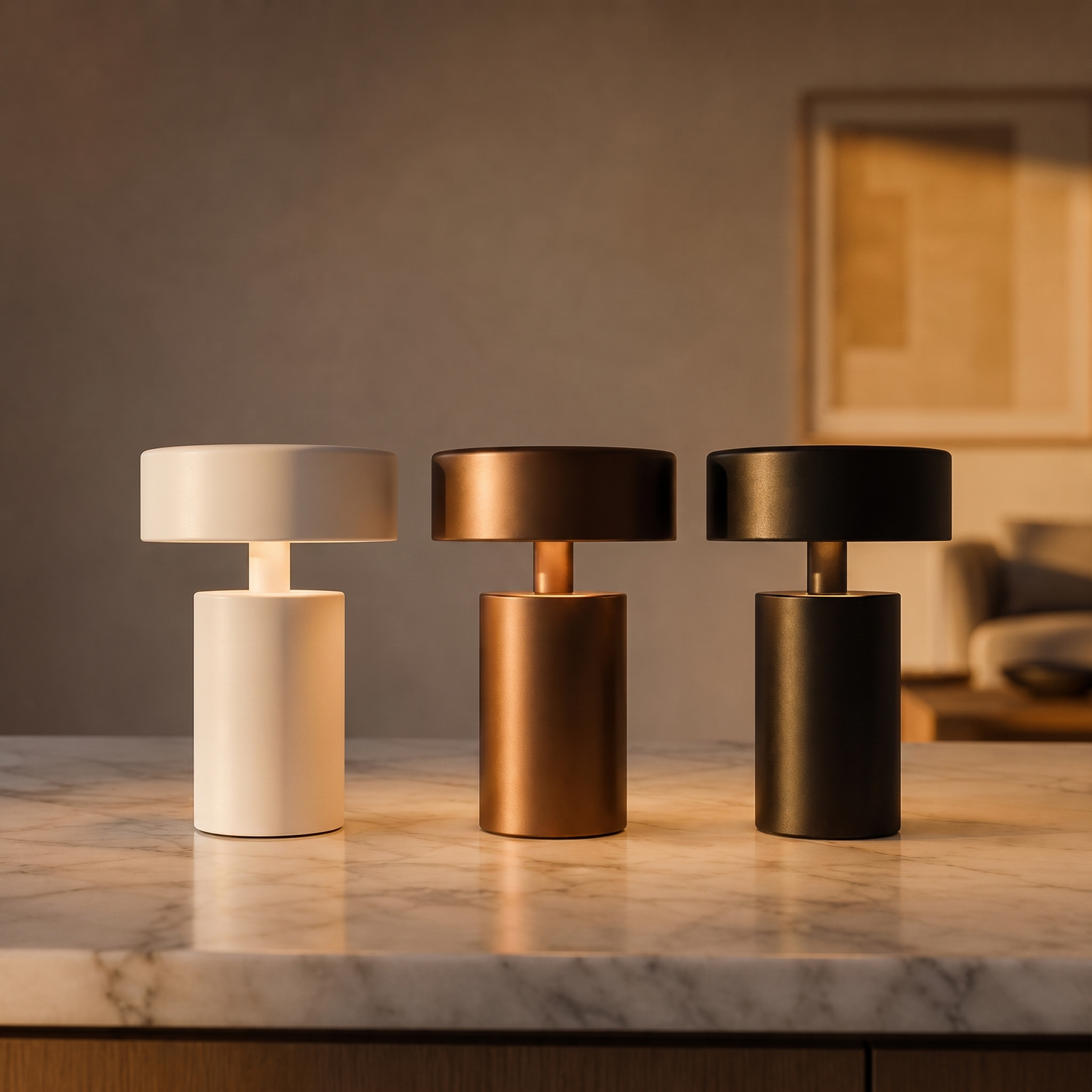 Luminara | Elegant Cordless Rechargeable LED Table Lamp for Home Decor