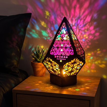 LumiStone | Elegant Bohemian LED Table Lamp for Bedroom or Desk