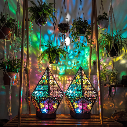 LumiStone | Elegant Bohemian LED Table Lamp for Bedroom or Desk