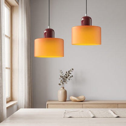 VibrantGlass | Elegant Colorful Bauhaus Glass Pendant Light Fixture